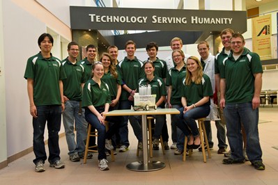 The Clarkson Chem-E (Chemical Engineering) Car team in Spring 2012